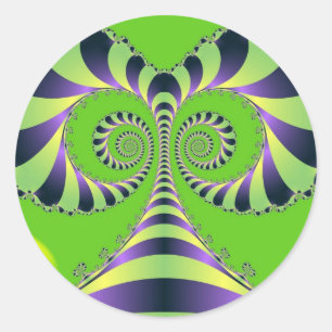 Verrückter Baum Runder Aufkleber