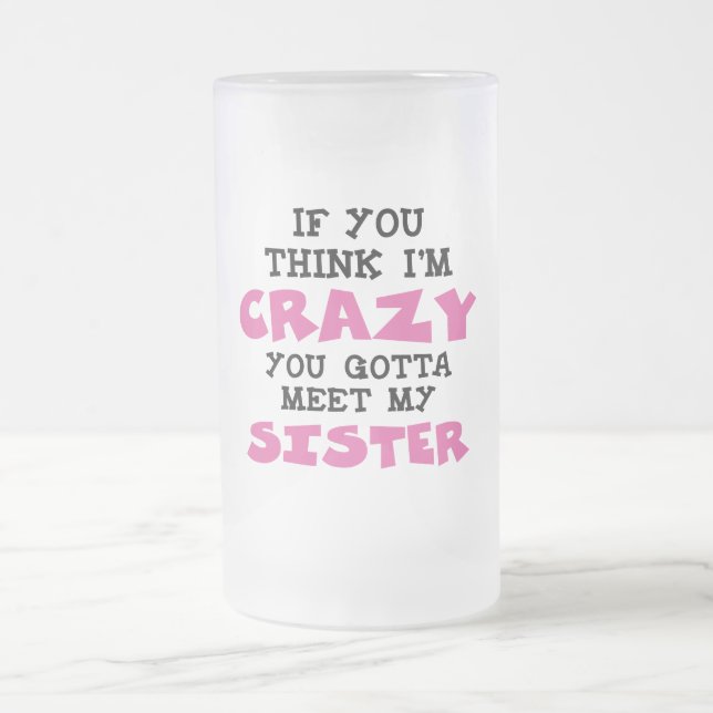 Verrückter Bruder Mattglas Bierglas (Mittel)