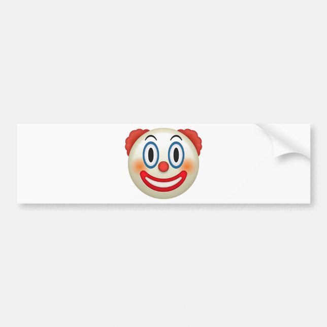 Verrückter Clown Emoji Autoaufkleber (Vorne)