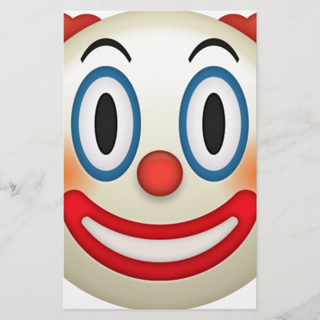 Verrückter Clown Emoji Briefpapier (Vorderseite)