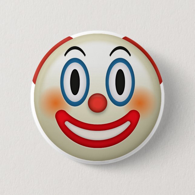 Verrückter Clown Emoji Button (Vorderseite)