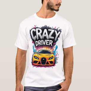🔥 Verrückter Fahrer Graffiti Streetwear Ästhetik  T-Shirt