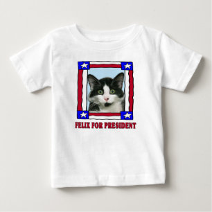 Verrückter Felix die Katze für Präsidenten T-Sh Baby T-shirt