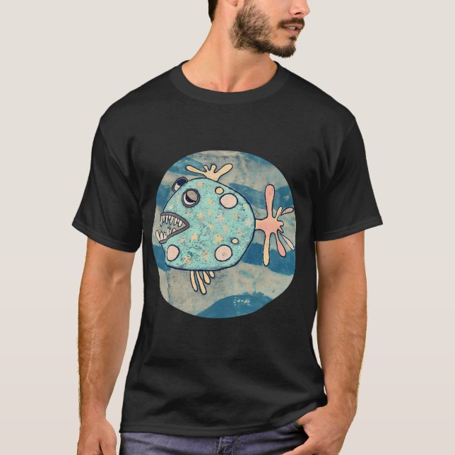 Verrückter Fisch T-Shirt (Vorderseite)