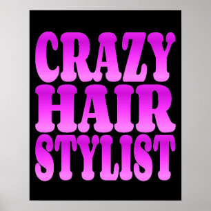 Verrückter Haar-Stylist Poster