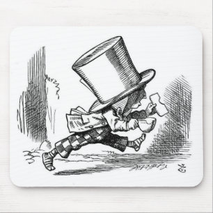 Verrückter Hatter läuft Mousepad