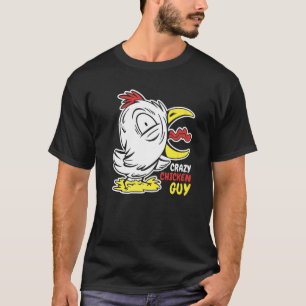 Verrückter Hühner-Typ Hühner Herren T-Shirt