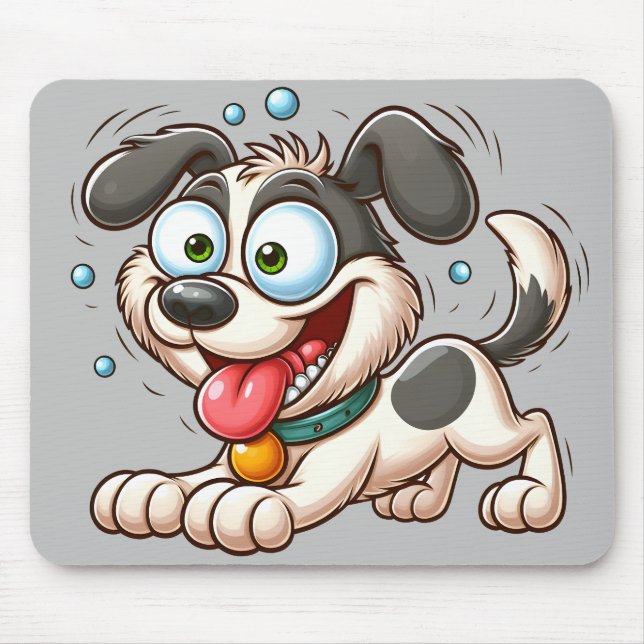 Verrückter Hund Mousepad (Vorne)