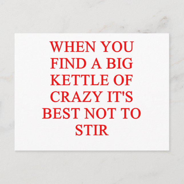 verrückter insne Witz Postkarte (Vorderseite)