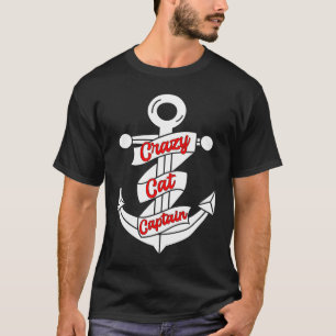 Verrückter Katamaran-Kapitän Segel-Segler T-Shirt