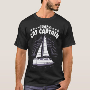 Verrückter Katamaran Kapitän Segelnd Segler 2 T-Shirt