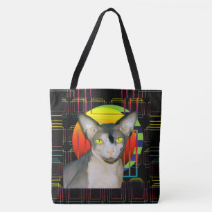 Verrückter Katzen-Entwurf mit Sphynx Katze Ninja