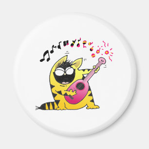 Verrückter Katzen-Gitarrist Magnet