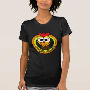 Verrückter Klemmen-Huhn-Kopf T-Shirt