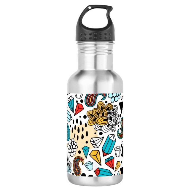 verrückter Kopf Edelstahlflasche (Vorderseite)
