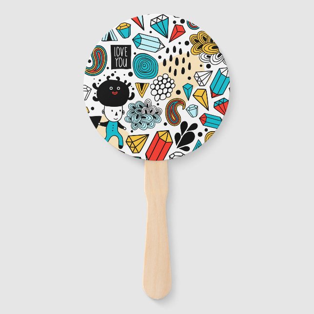 verrückter Kopf Fächer (Vorderseite)