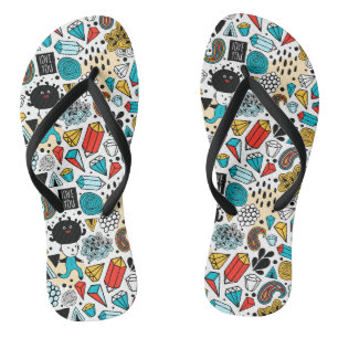 verrückter Kopf Flip Flops