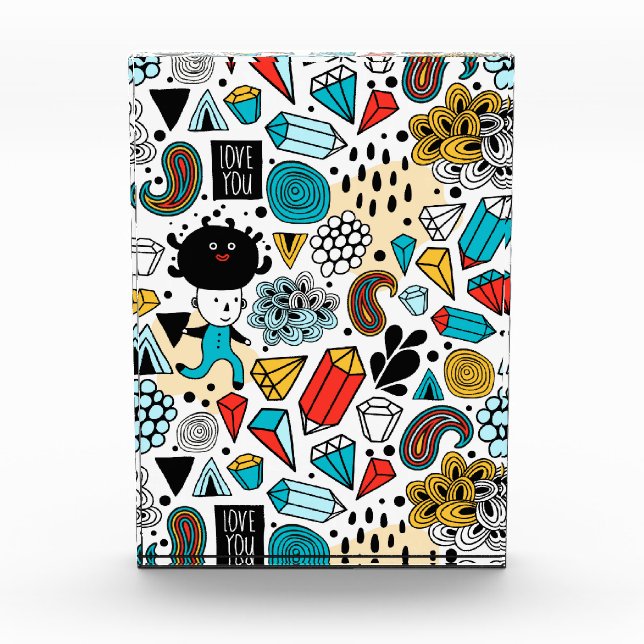 verrückter Kopf Fotoblock (Vorderseite)