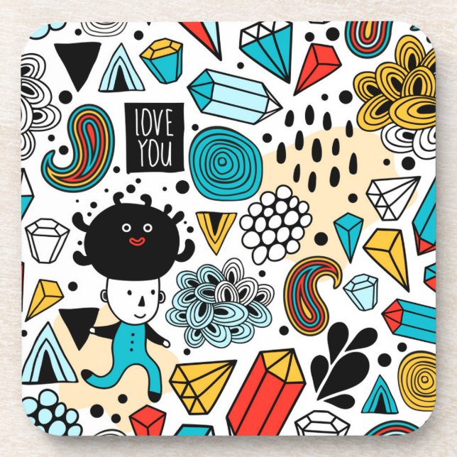 verrückter Kopf Getränkeuntersetzer (Vorderseite)