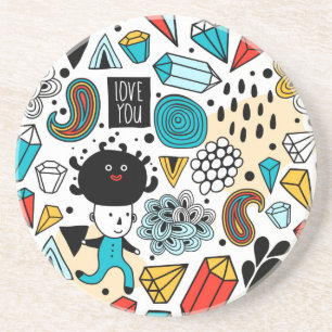 Verrückter Kopf Getränkeuntersetzer