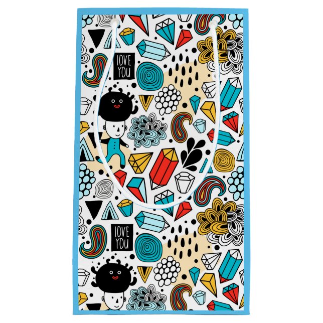 verrückter Kopf Kleine Geschenktüte (Vorderseite)