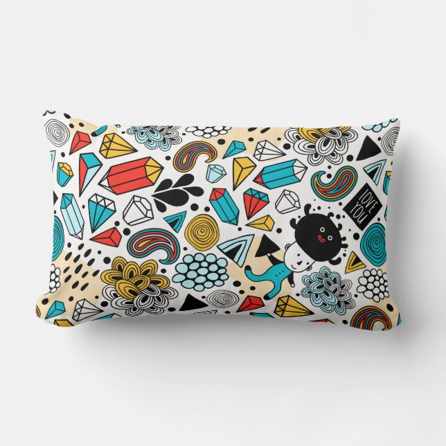 verrückter Kopf Lendenkissen (Vorderseite)