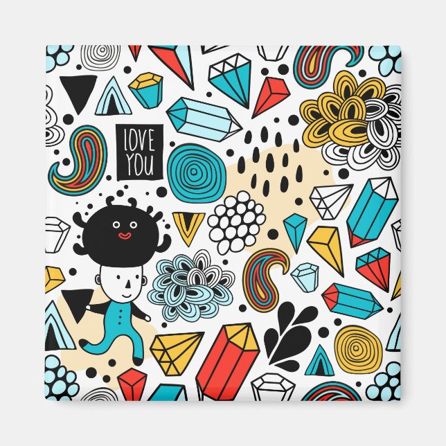 verrückter Kopf Magnet (Vorne)