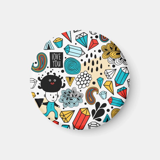 verrückter Kopf Magnet (Vorne)