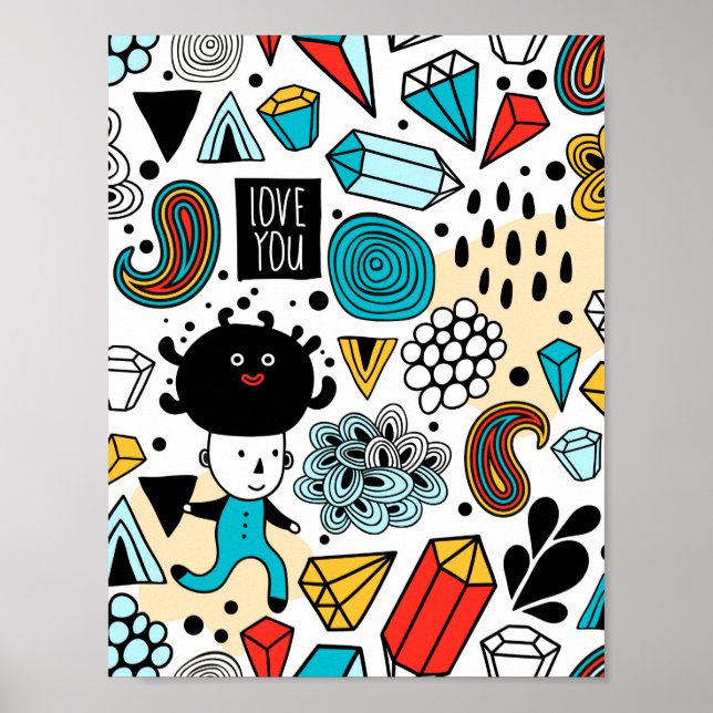 verrückter Kopf Poster (Vorne)