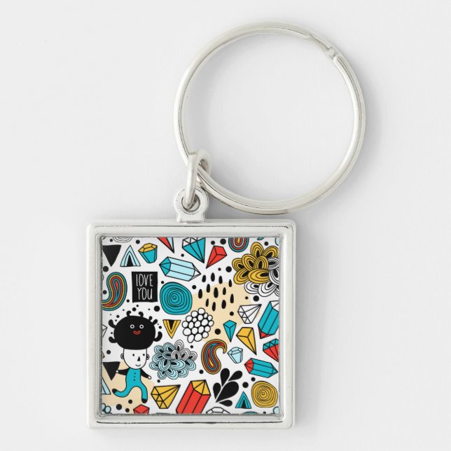 verrückter Kopf Schlüsselanhänger (Vorne)