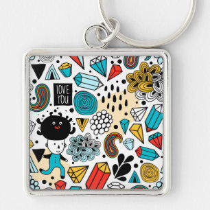 verrückter Kopf Schlüsselanhänger