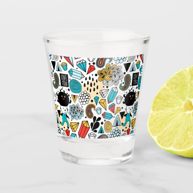 verrückter Kopf Schnapsglas (Vorderseite)