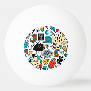 verrückter Kopf Tischtennisball