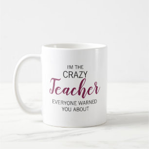 Verrückter Lehrer Personalisierter Name Kaffeetasse