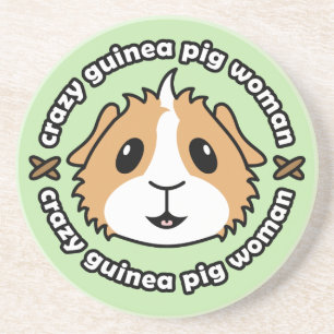 Verrückter Meerschweinchen-Frauen-Untersetzer Untersetzer