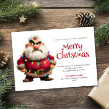 Verrückter, mürrischer Weihnachtsmann digitale Wei