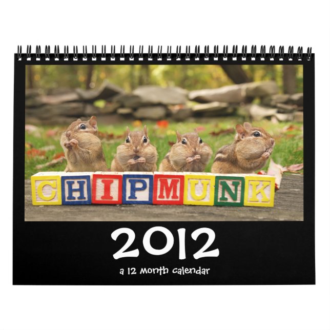 Verrückter niedlicher Kalender der Chipmunks-2012 (Titelbild)