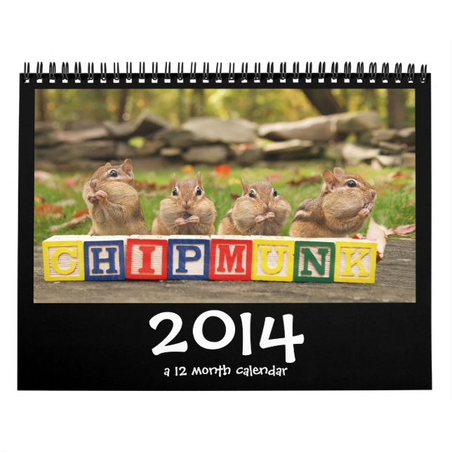 Verrückter niedlicher Kalender der Chipmunks-2014 (Titelbild)