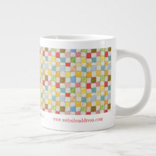 VERRÜCKTER PATCHWORK Business ID Große Tasse