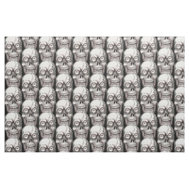 VERRÜCKTER SCHÄDEL-DRUCK STOFF (Fat Quarter (45,7 x 55,9 cm))