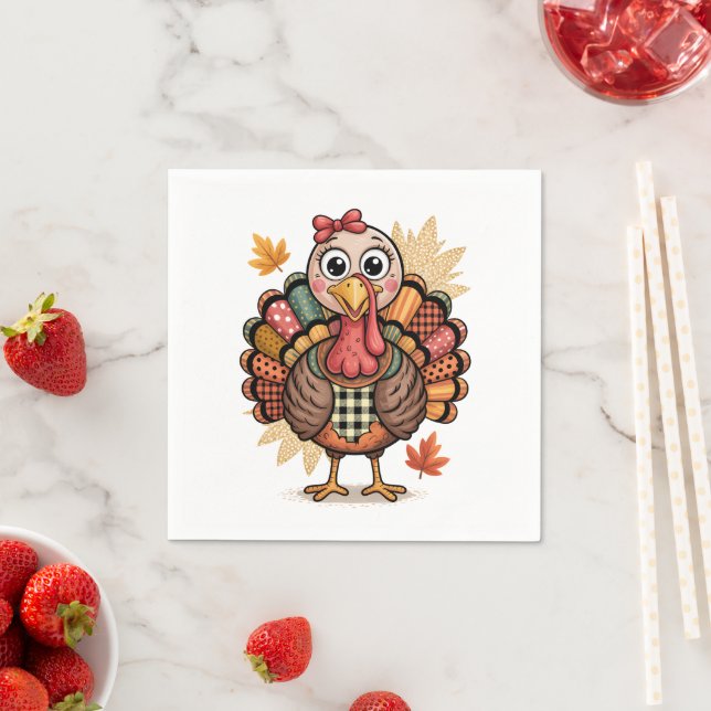 Verrückter Thanksgiving-Spaß Serviette (Beispiel)