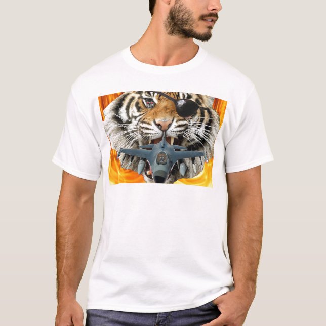 Verrückter Tiger T-Shirt (Vorderseite)