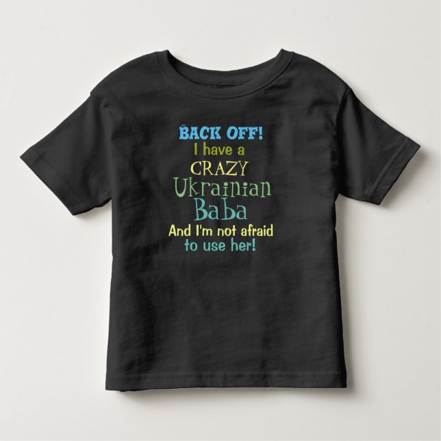 Verrückter ukrainischer Kuchen-bunter Kleinkind T-shirt (Vorderseite)