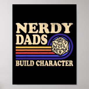 Verrückter Vater Rpg Gaming D20 Brettspiele Lustig Poster
