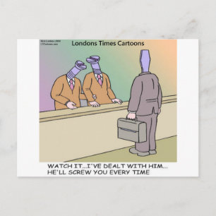 Verrückter Verkäufer von Rick London Lustig Postkarte