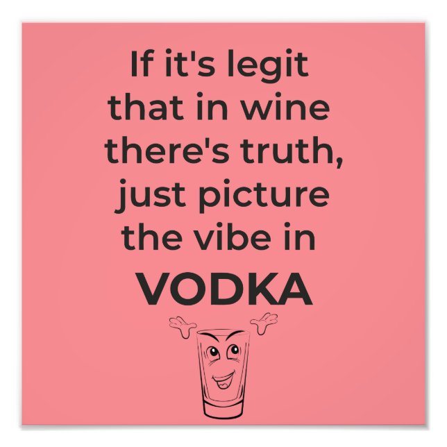 verrückter Wodka Fotodruck (Vorne)