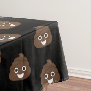 Verrücktes albernes Brown kacken Emoji Tischdecke