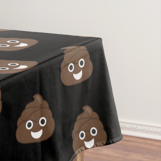 Verrücktes albernes Brown kacken Emoji Tischdecke (Beispiel)