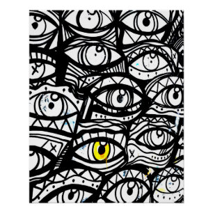 verrücktes Auge Poster