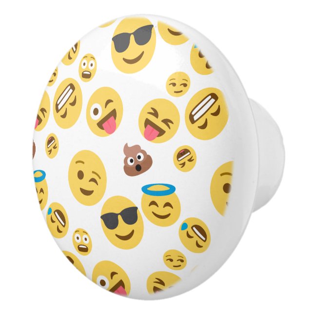 Verrücktes Emojis Keramikknauf (Rechts)